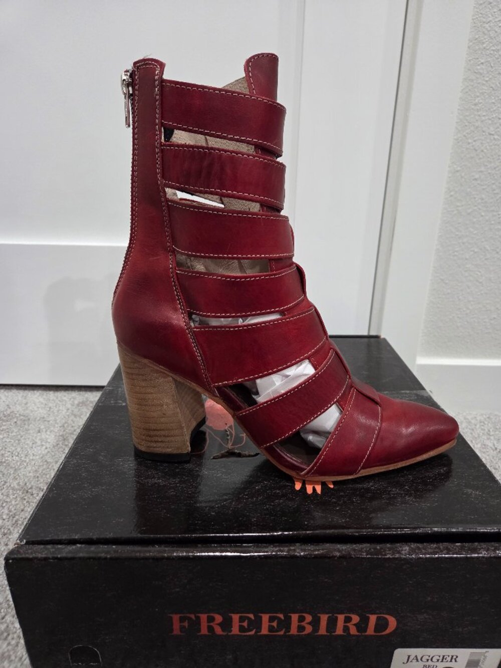 *Brand New* Stunning Red Freebird Jagger Boot. Size 10
